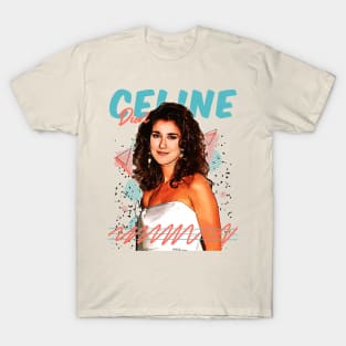 Retro Vintage Celine Dion 80s Fan Art Design T-Shirt